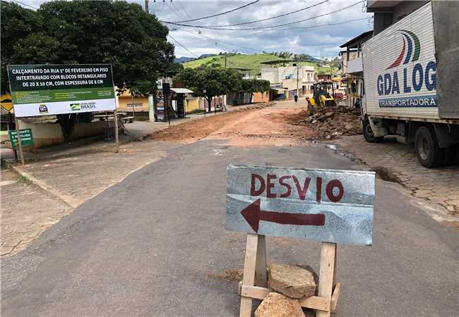 Obras de pavimentação